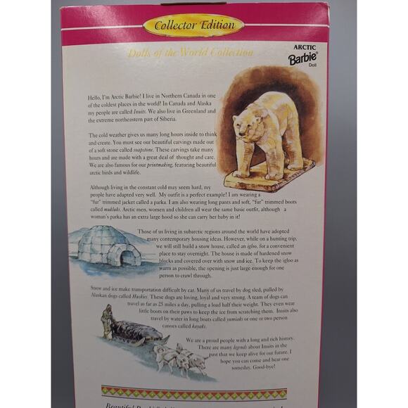Barbie Collector's Edition, Dolls Of The World, Arctic Barbie. 1996 - Picture 7 of 8